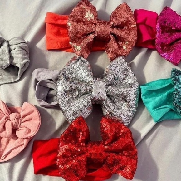 Lot of 34 head wraps for infant toddler new/EUC - Picture 4 of 4